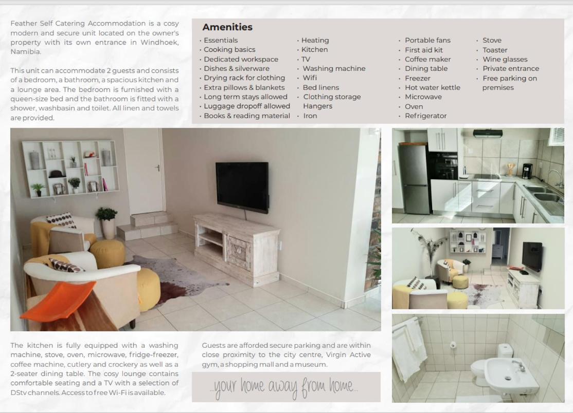 Feather Self Catering Accommodation Windhoek Ngoại thất bức ảnh